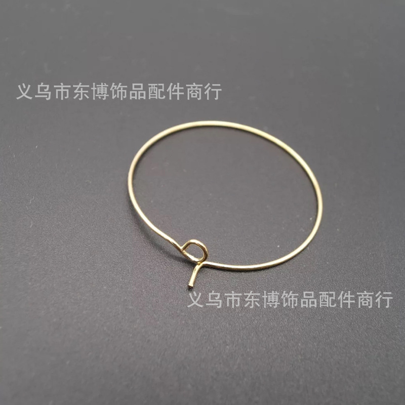 Nine-character Earring Hoops, Pendant Circle Earrings Accessories, 1000 Per Pack, Iron