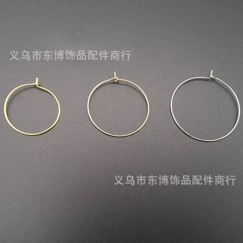 Nine-character Earring Hoops, Pendant Circle Earrings Accessories, 1000 Per Pack, Iron
