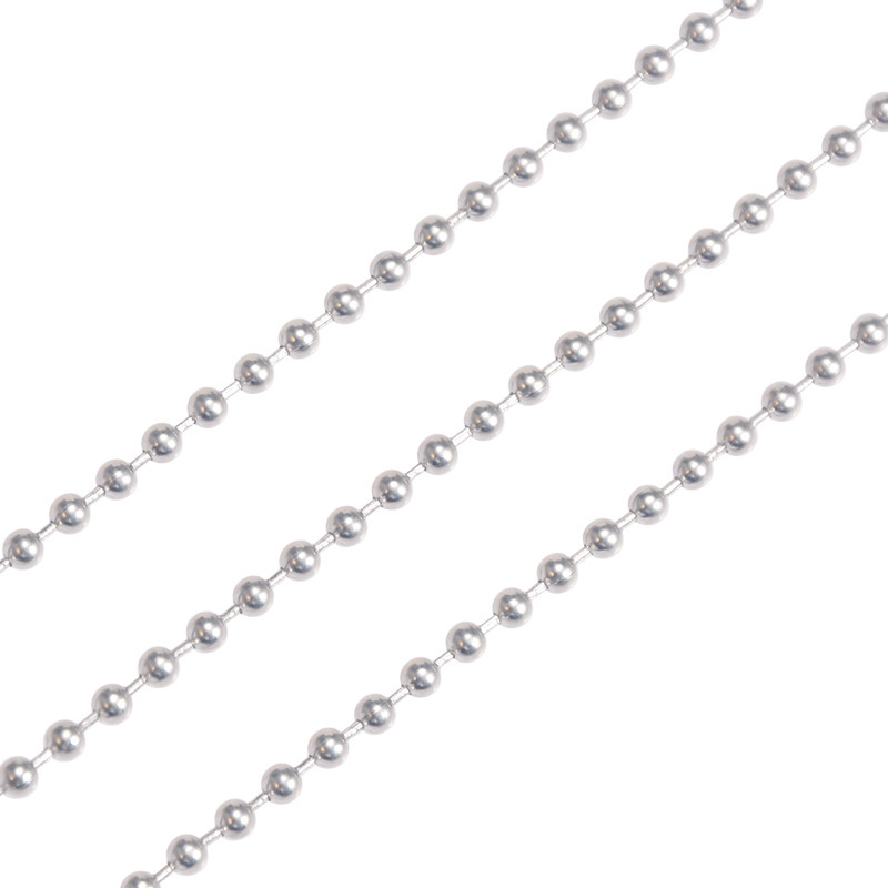Bead Chain Necklace Jewelry Electroplated 1.5 2.0 2.4 Metal Material Clothing Accessories