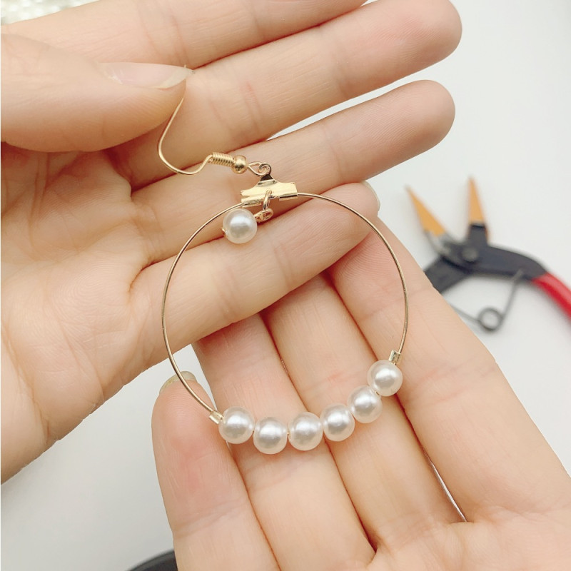Clothes Hanger Earrings Drop-shaped Accessories Large European and American Simple Round