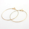 Clothes Hanger Earrings Drop-shaped Accessories Large European and American Simple Round