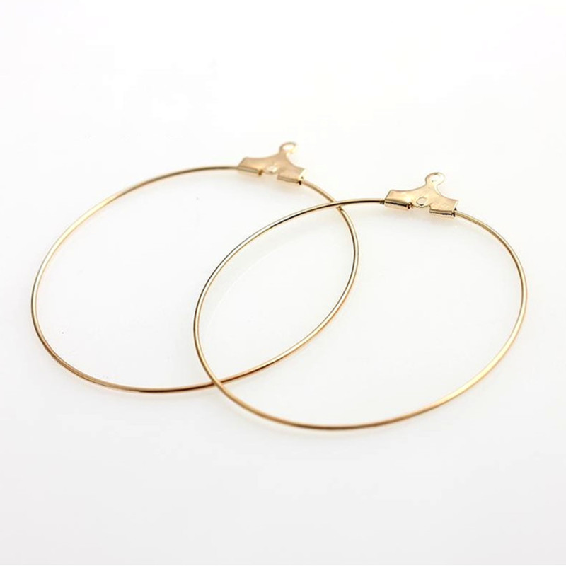 Clothes Hanger Earrings Drop-shaped Accessories Large European and American Simple Round