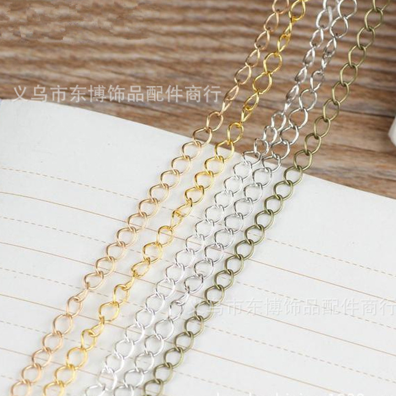 Copper-clad Iron Tail Chain 150cp160cp Each 100 Meters Jewelry Accessories Copper Plating