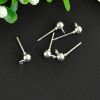 Bead Needles with Hanging 4, 5, 6mm Ear Earrings, Iron Plating Jewelry Accessories
