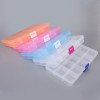 10-grid, 15-grid Multi-grid Earrings Storage Box, Transparent Plastic Box, Jewelry Box