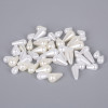 Off-white Perforated Drop-shaped Abs Imitation Pearl Diy Homemade Earrings Hair