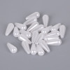 Off-white Perforated Drop-shaped Abs Imitation Pearl Diy Homemade Earrings Hair