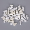 Off-white Perforated Drop-shaped Abs Imitation Pearl Diy Homemade Earrings Hair