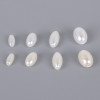 Off-white Perforated Oval Abs Imitation Pearl Diy Homemade Earrings Hair Accessories