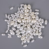 Off-white Perforated Oval Abs Imitation Pearl Diy Homemade Earrings Hair Accessories