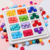 Solid Color Round Beads Acrylic Children Diy Handmade Beading Material Spring Candy