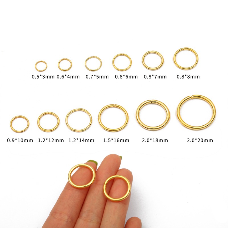 Open Hoop Iron Ring Buckle Handmade Diy Material Flat Earrings Bracelet Necklace Pendant