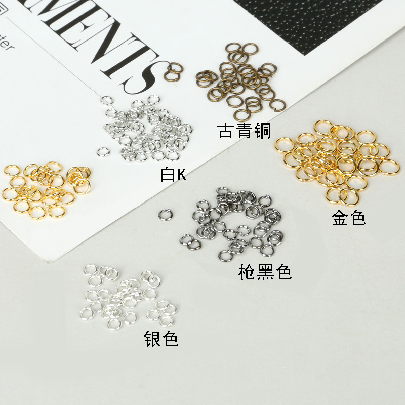 Open Hoop Iron Ring Buckle Handmade Diy Material Flat Earrings Bracelet Necklace Pendant