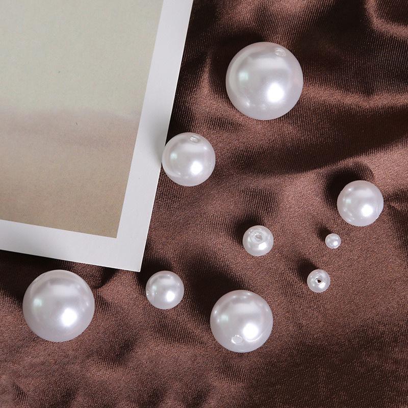 Diy Handmade Materials Abs Acrylic Pearls Loose Beads Beaded Bracelet Necklace Earrings