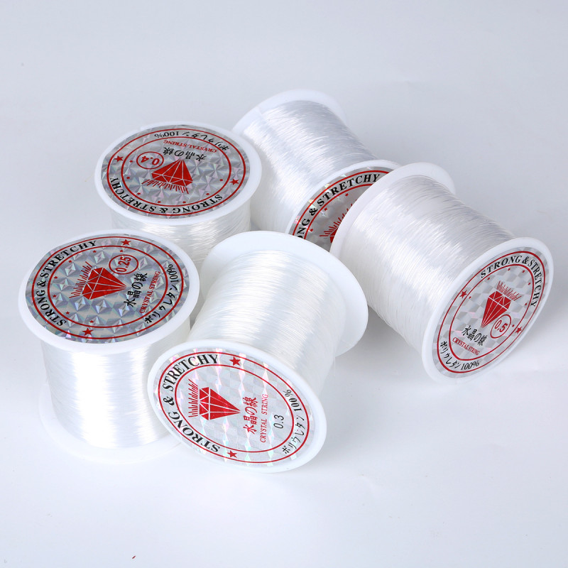 0.2-0.8mm White Non-elastic Transparent Invisible Fish Silk Thread Handmade Diy Bracelet