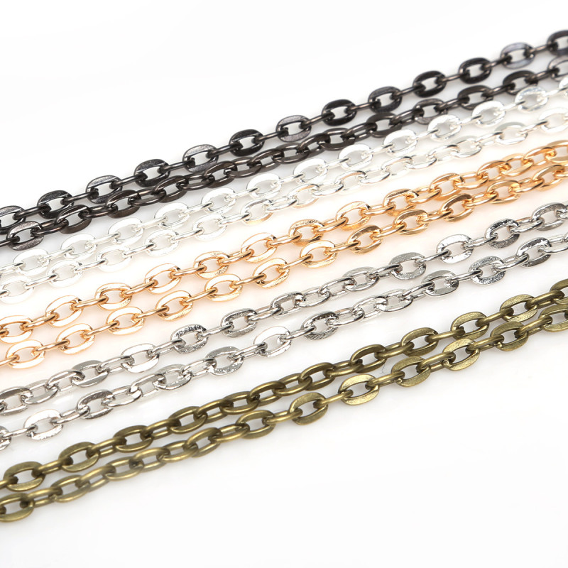 Handmade Diy Earrings Pearl Metal Chain O-shaped Necklace Jewelry Accessories Extended
