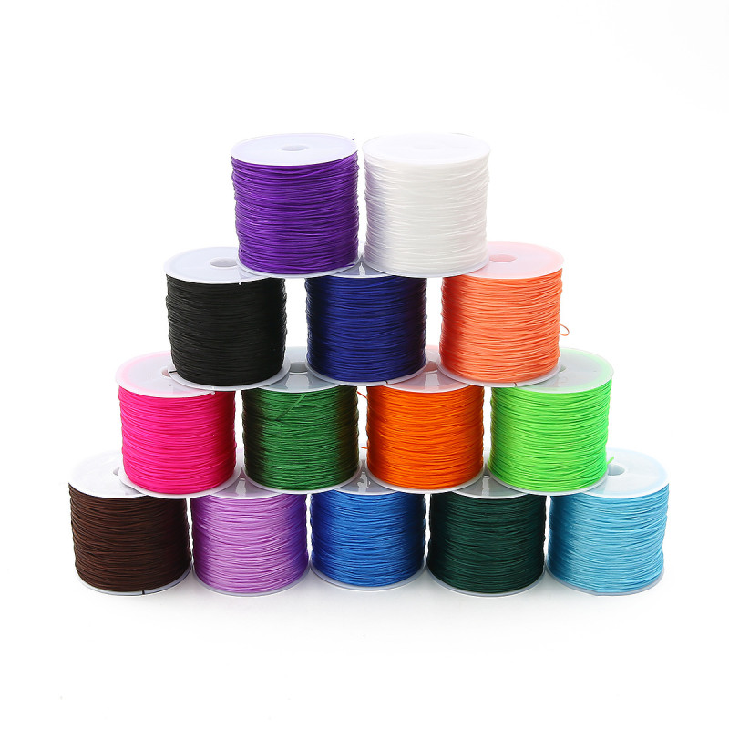 0.7mm Flat Silk Crystal Wire Buddha Beads Elastic Diy Handmade Accessories Beaded