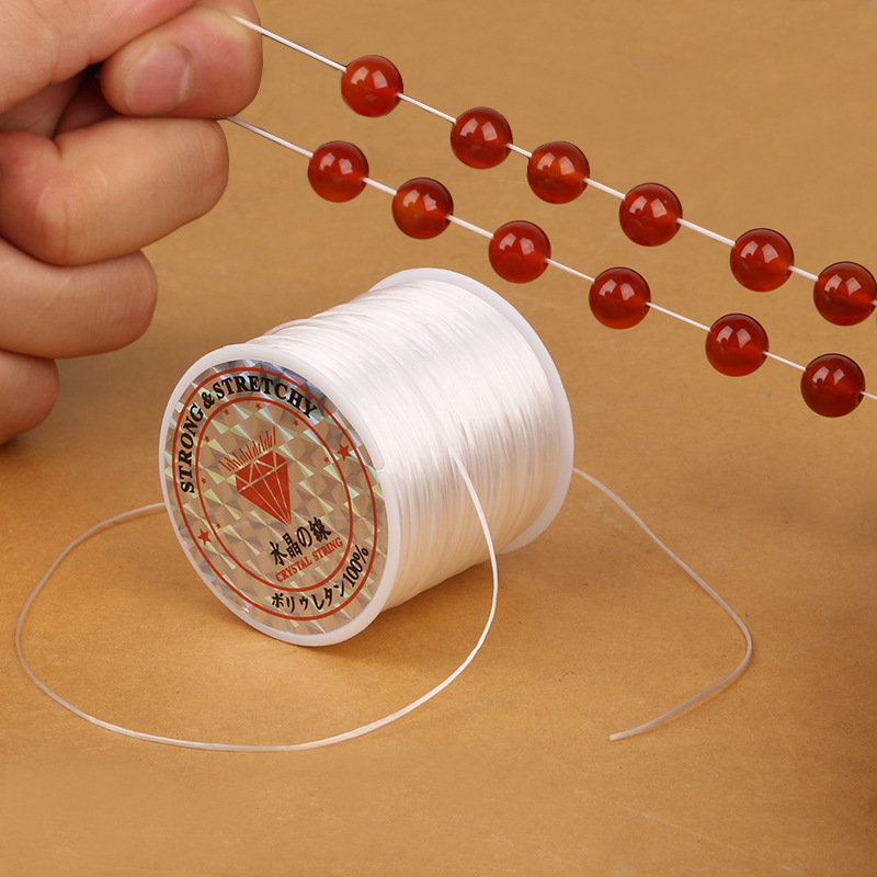 0.7mm Flat Silk Crystal Wire Buddha Beads Elastic Diy Handmade Accessories Beaded