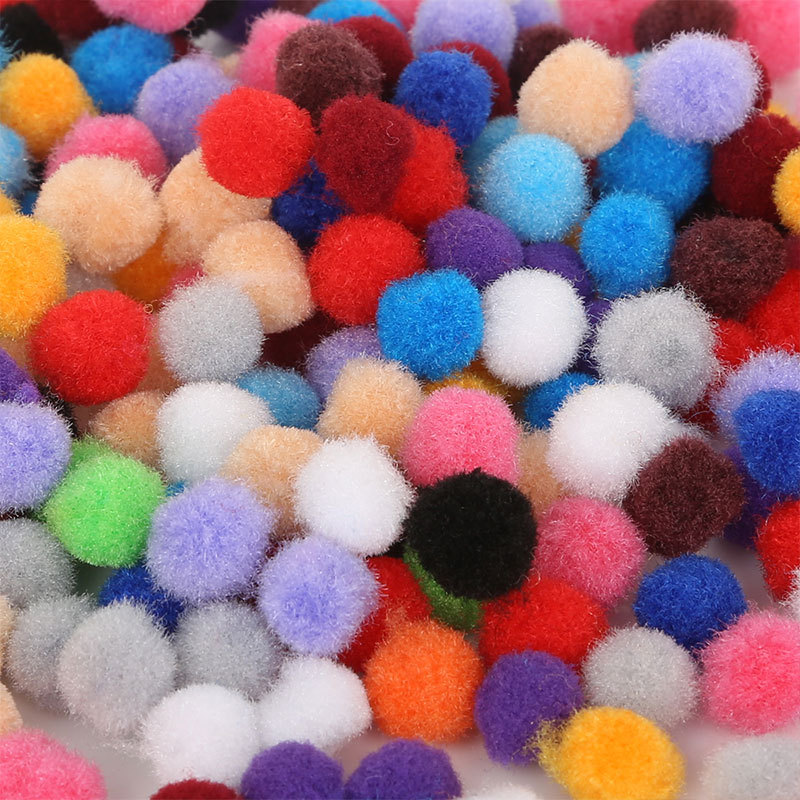 Colorful Small Fur Balls Diy Children's Kindergarten Creative Handmade Materials Plush