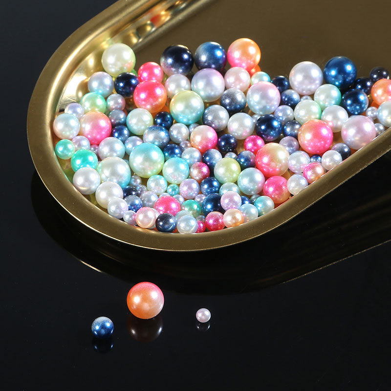 4-10mm Non-hole Perfect Round Imitation Pearl Loose Beads Diy Handmade Crystal Glue
