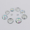 Diy Material Jewelry Accessories Round Polygonal Acrylic Hand-sewn Drill Double Hole Flat