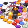 Diy Material Jewelry Accessories Round Polygonal Acrylic Hand-sewn Drill Double Hole Flat