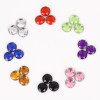 Diy Material Jewelry Accessories Round Polygonal Acrylic Hand-sewn Drill Double Hole Flat