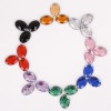 Diy Material Jewelry Accessories Round Polygonal Acrylic Hand-sewn Drill Double Hole Flat