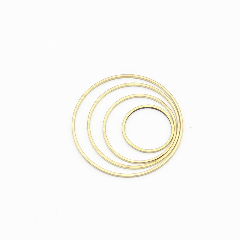 Copper Ring Small Pendant Round Triangle Square Love Geometric Shape Jewelry Accessories