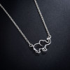 European and American Fashion New Animal Necklace Cute Auspicious Elephant Pendant for