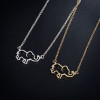 European and American Fashion New Animal Necklace Cute Auspicious Elephant Pendant for