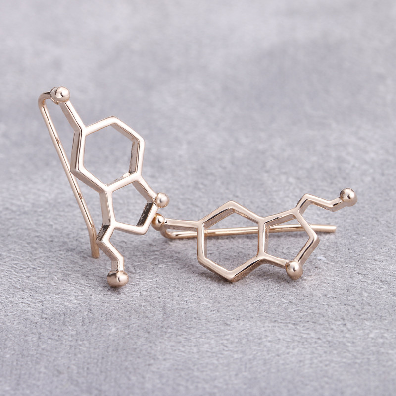 European and American E-commerce Chemical Molecule Series Serotonin Women's Geometric