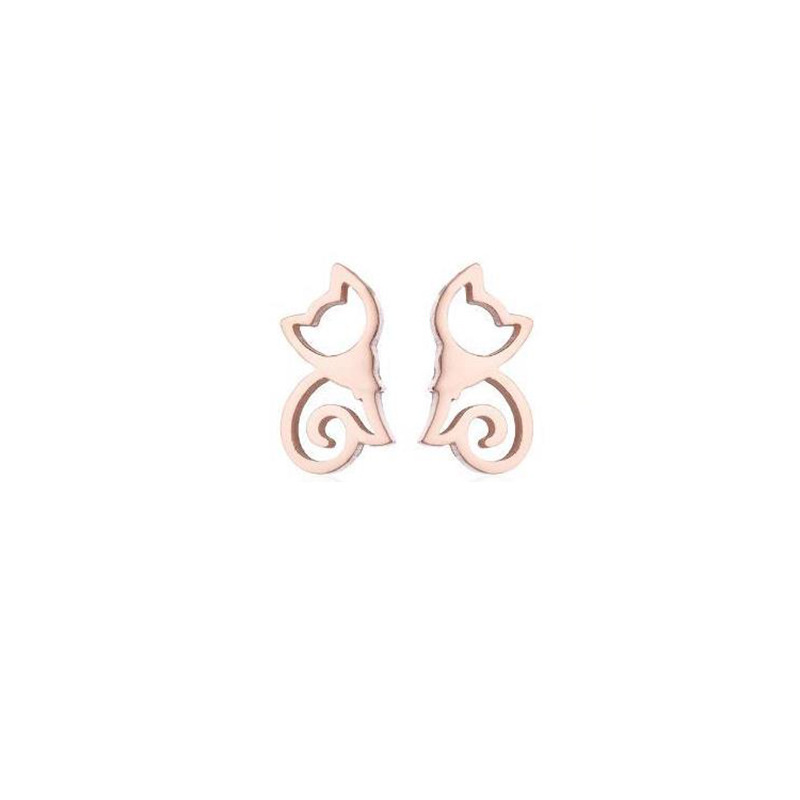 European and American Cute Pet Kitten Earrings, Fashion Small Animal Feminine Niche