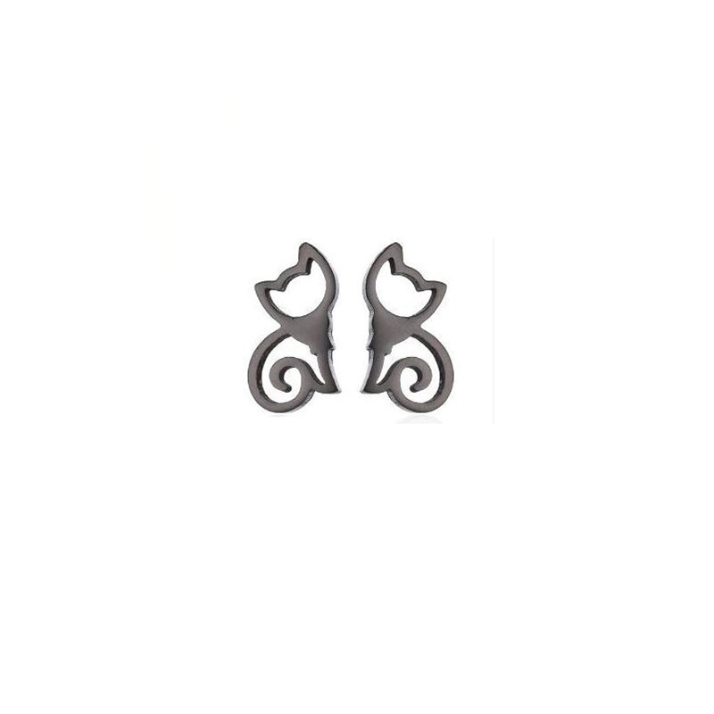 European and American Cute Pet Kitten Earrings, Fashion Small Animal Feminine Niche