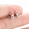 European and American Cute Pet Kitten Earrings, Fashion Small Animal Feminine Niche