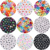 4*7mm Acrylic Color English Alphanumeric Flat Beads Handmade Beading Jewelry Accessories