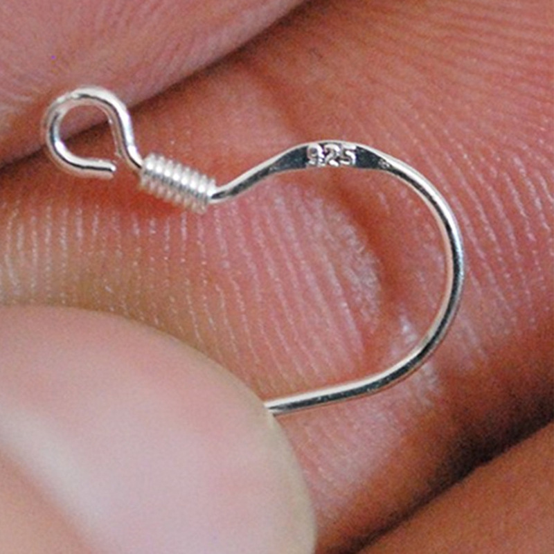 925 Ear Hook Copper Electroplating with Steel Seal Earring Accessories Earrings Silver