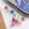 Acrylic Ab Color Plated Round Beads Loose Handmade Diy Bracelet Jewelry Mobile Phone