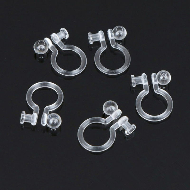 U-shaped Simple Transparent Resin Ear Clip Without Piercing Diamond Cup Earrings Jewelry