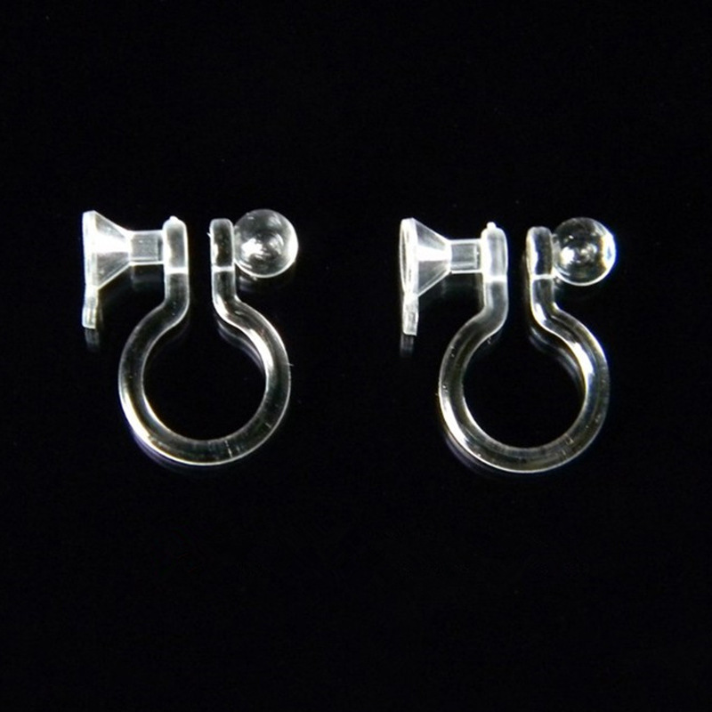 U-shaped Simple Transparent Resin Ear Clip Without Piercing Diamond Cup Earrings Jewelry