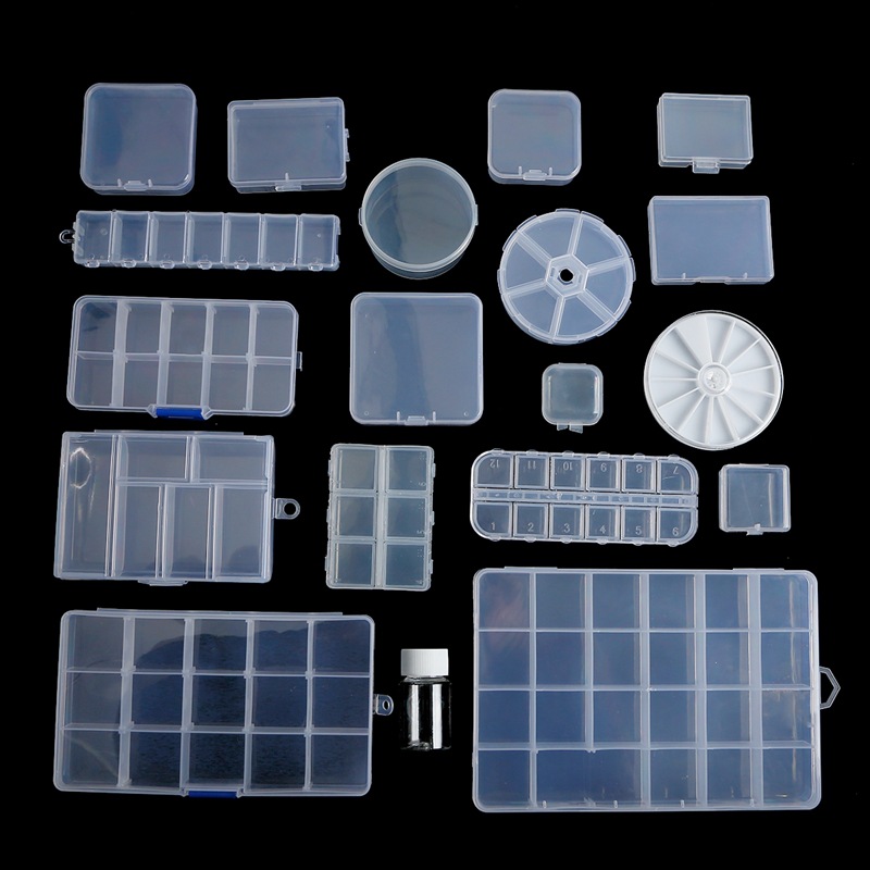 Transparent Removable Plastic Box Earring Box Storage Box Tools Handmade Diy Jewelry