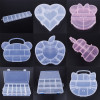Transparent Removable Plastic Box Earring Box Storage Box Tools Handmade Diy Jewelry