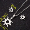 European and American Solar System Three-piece Set for Women, Simple, Fresh, Hollow Sun