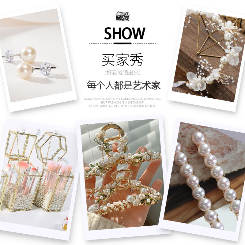 Non-porous Imitation Pearl Off-white Abs Color Decorative Clothing Accessories Loose
