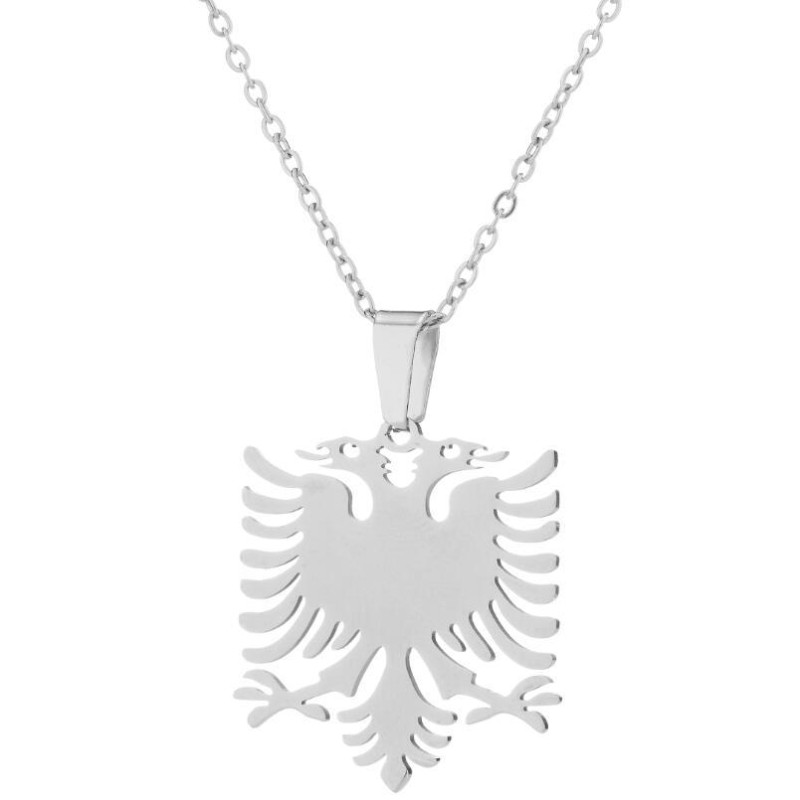 New Accessories Stainless Steel Albanian Eagle Pendant Necklace Women's Fashion Clavicle