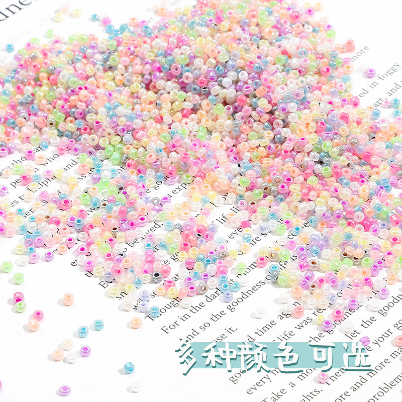 Cream Series Glass Millet Beads Handmade Diy Beaded Jewelry Cross Stitch Hairpin Bracelet