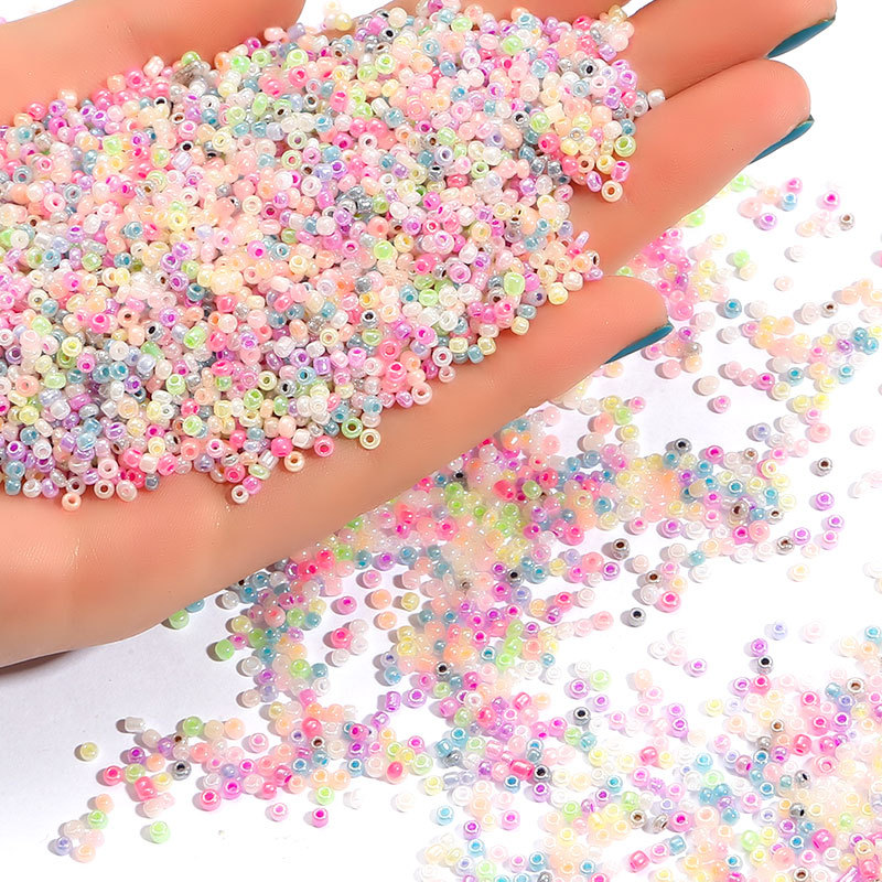 Cream Series Glass Millet Beads Handmade Diy Beaded Jewelry Cross Stitch Hairpin Bracelet