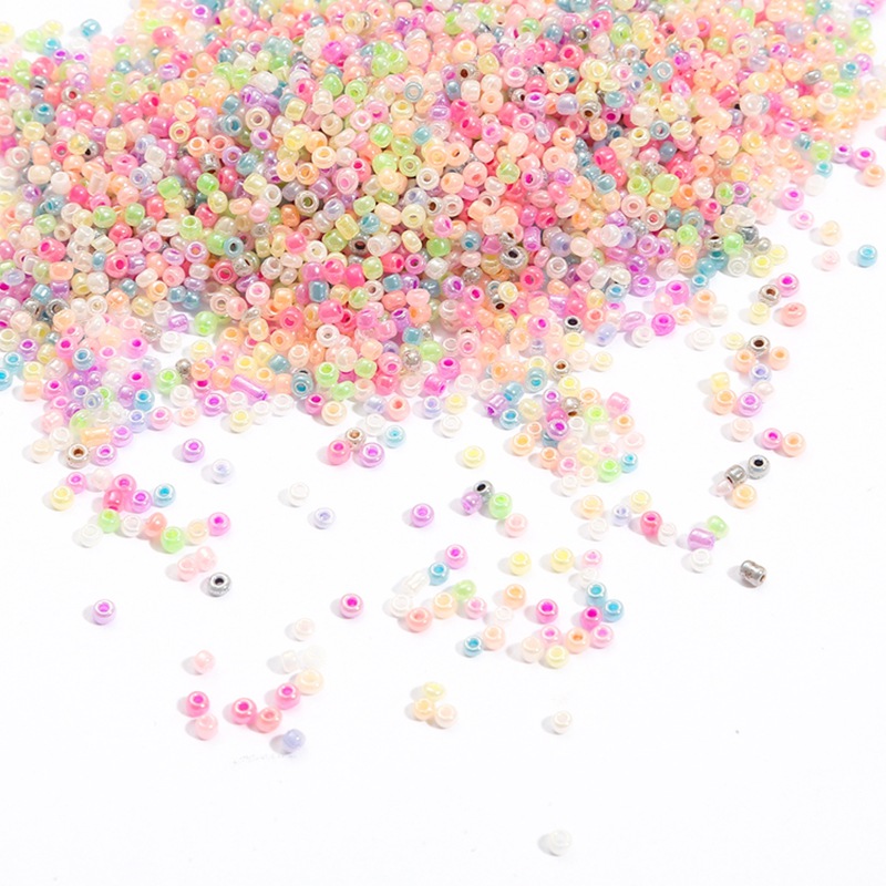 Cream Series Glass Millet Beads Handmade Diy Beaded Jewelry Cross Stitch Hairpin Bracelet