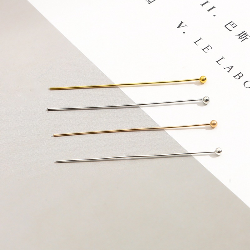Diy Handmade Jewelry Ball Head Needle Round Earrings Accessories Materials 200 Pieces
