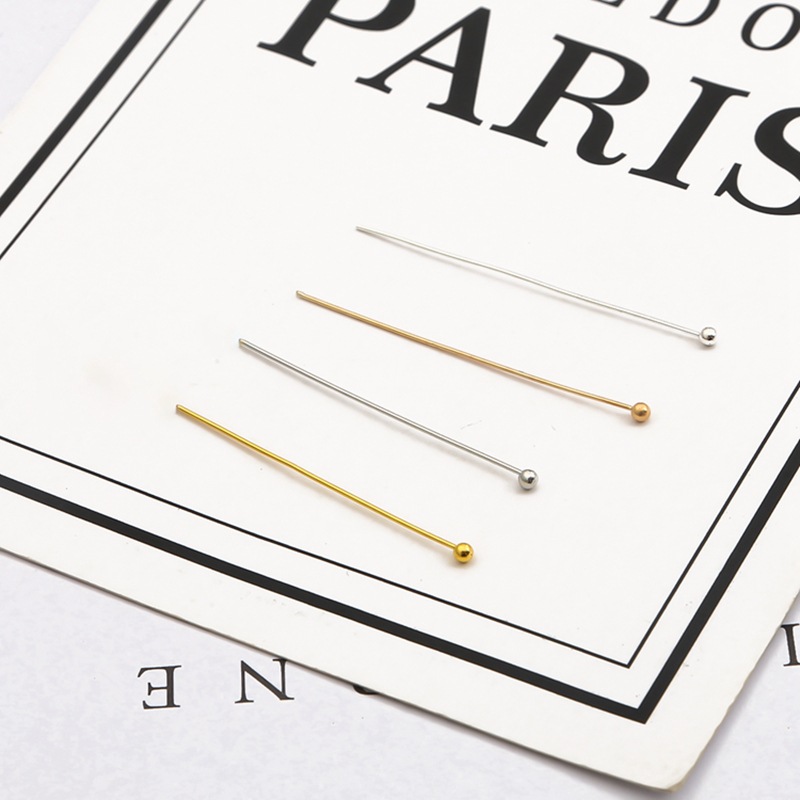 Diy Handmade Jewelry Ball Head Needle Round Earrings Accessories Materials 200 Pieces